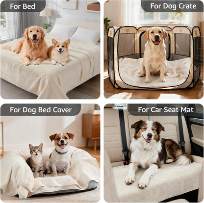 Waterproof Blanket for Bed, Soft Flannel Twin Bed Blanket 60" x 80"