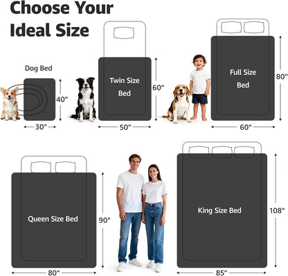 Waterproof Blanket for Bed, Soft Flannel Twin Bed Blanket 60" x 80"