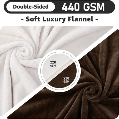 Waterproof Blanket for Bed, Soft Flannel Twin Bed Blanket 60" x 80"