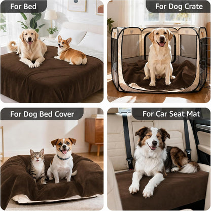 Waterproof Blanket for Bed, Soft Flannel Twin Bed Blanket 60" x 80"