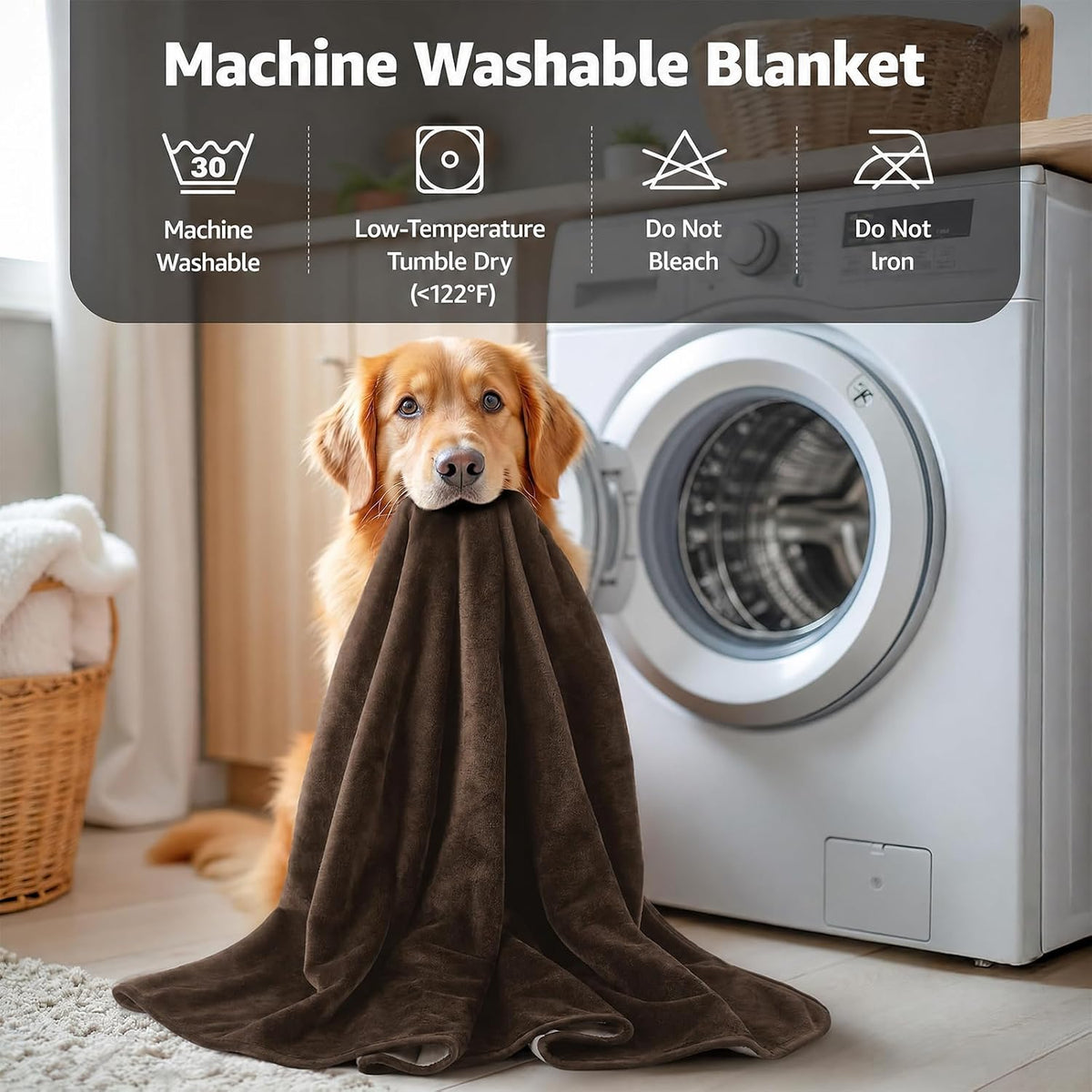 Waterproof Blanket for Bed, Soft Flannel Twin Bed Blanket 60" x 80"