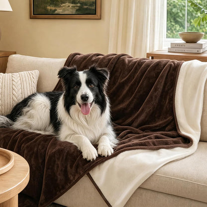 Waterproof Blanket for Bed, Soft Flannel Twin Bed Blanket 60" x 80"