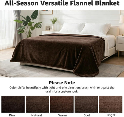 Waterproof Blanket for Bed, Soft Flannel Twin Bed Blanket 60" x 80"