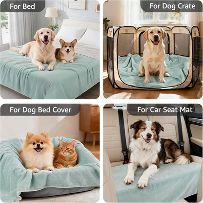 Waterproof Blanket for Bed, Soft Flannel Twin Bed Blanket 60" x 80"