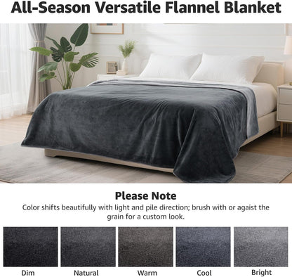 Waterproof Blanket for Bed, Soft Flannel Twin Bed Blanket 60" x 80"