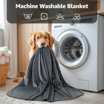 Waterproof Blanket for Bed, Soft Flannel Twin Bed Blanket 60" x 80"