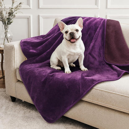 Waterproof Blanket for Bed, Soft Flannel Twin Bed Blanket 60" x 80"