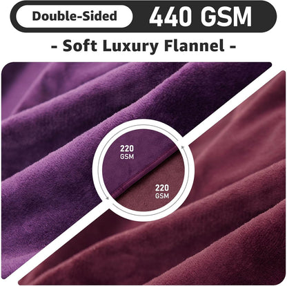 Waterproof Blanket for Bed, Soft Flannel Twin Bed Blanket 60" x 80"