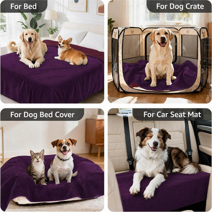 Waterproof Blanket for Bed, Soft Flannel Twin Bed Blanket 60" x 80"