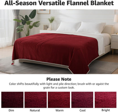 Waterproof Blanket for Bed, Soft Flannel Twin Bed Blanket 60" x 80"