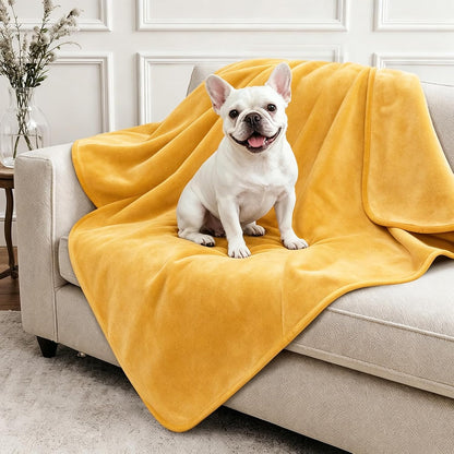 Waterproof Blanket for Bed, Soft Flannel Twin Bed Blanket 60" x 80"