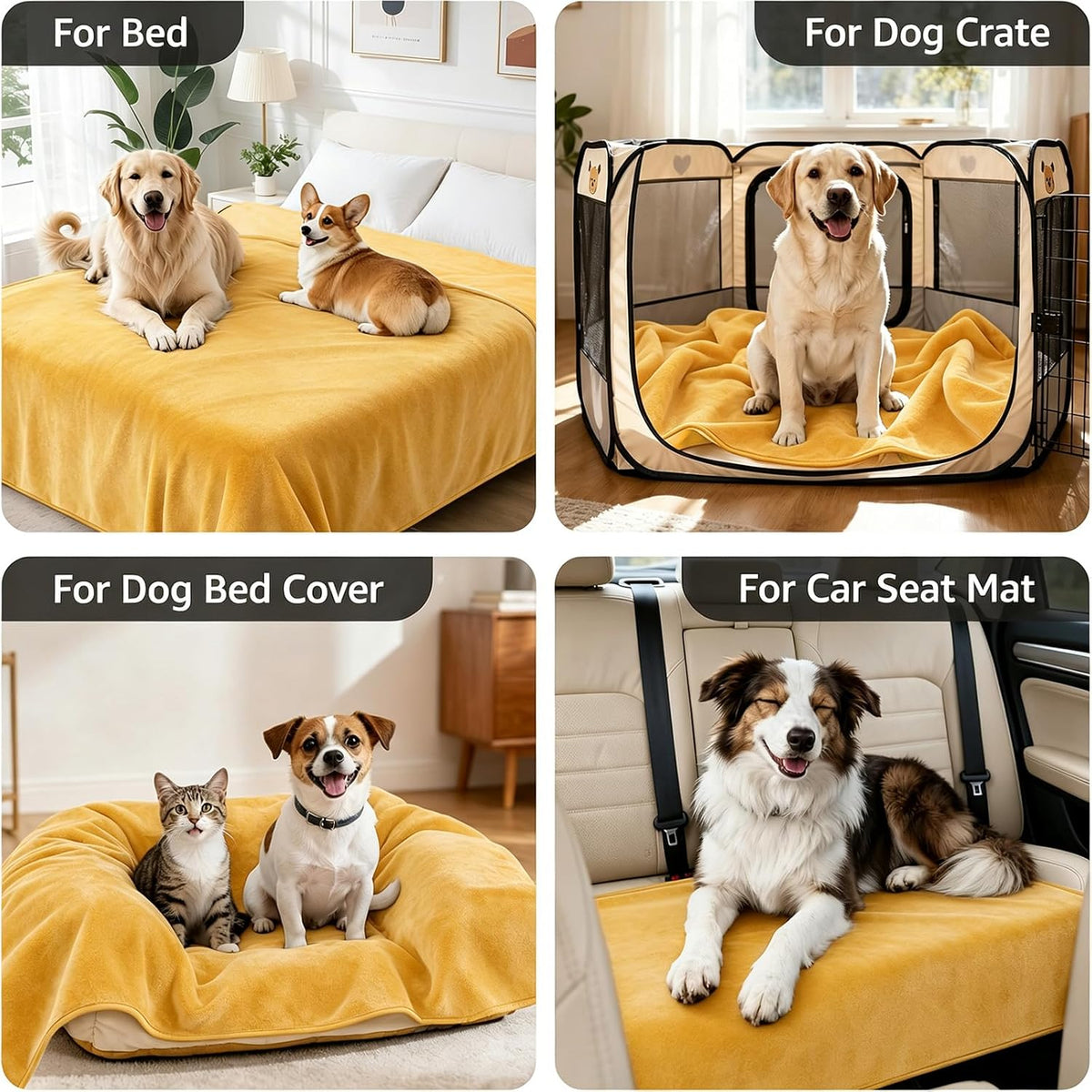 Waterproof Blanket for Bed, Soft Flannel Twin Bed Blanket 60" x 80"