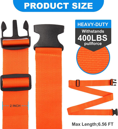 Luggage Straps for Suitcases, Pack of 4, Adjustable 40 to 78 Inches