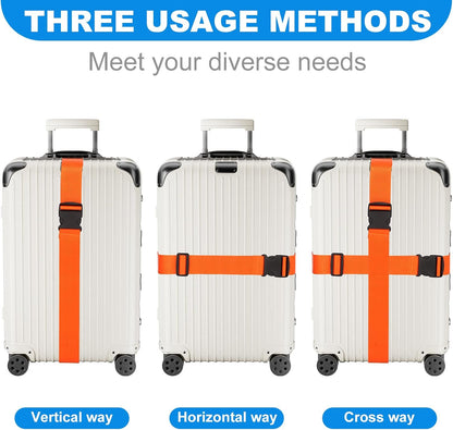 Luggage Straps for Suitcases, Pack of 4, Adjustable 40 to 78 Inches