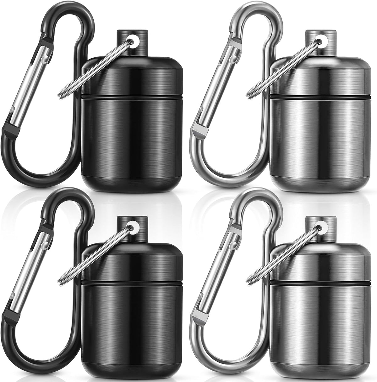 4 Pack Ear Plug Carrying Case, Black, Gray