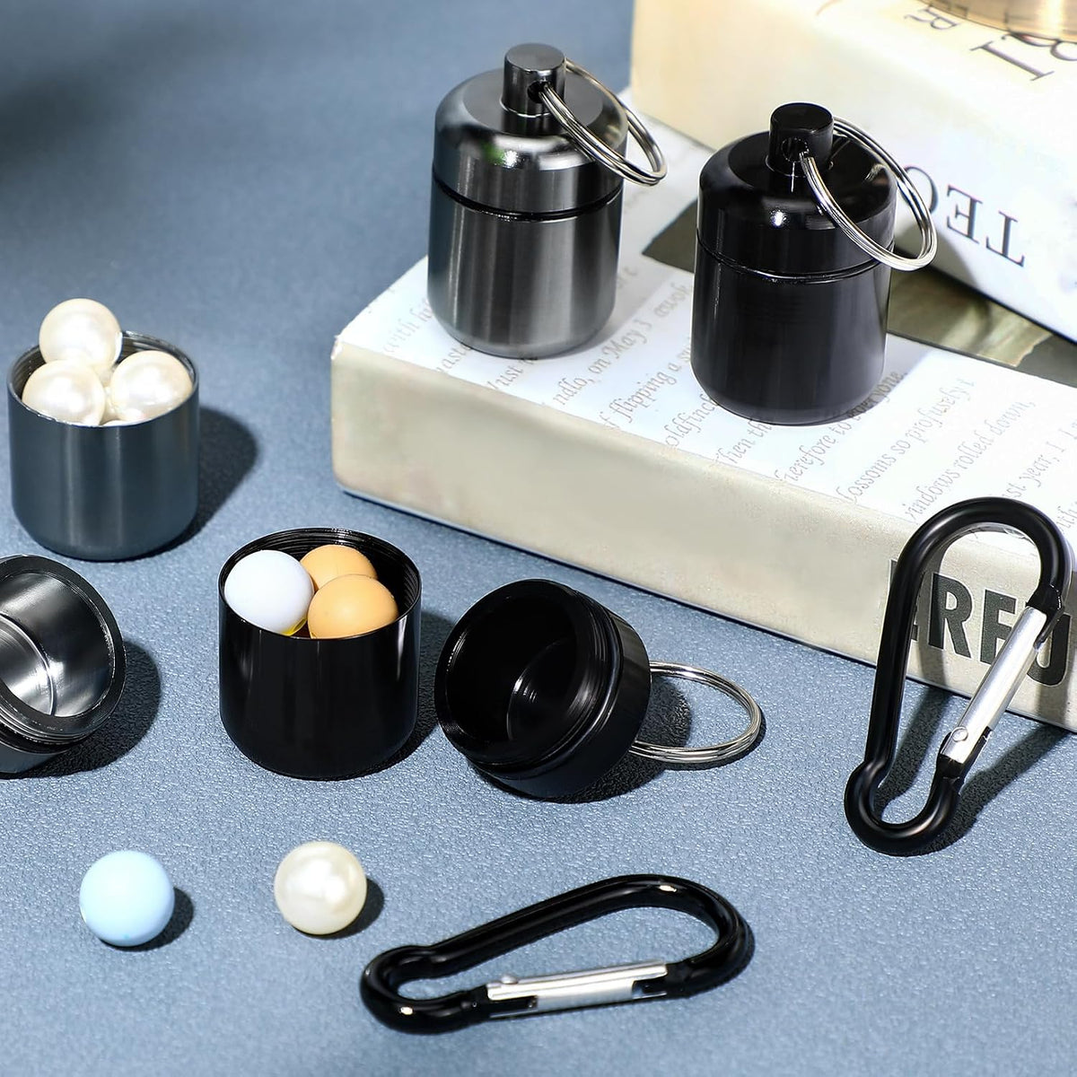 4 Pack Ear Plug Carrying Case, Black, Gray