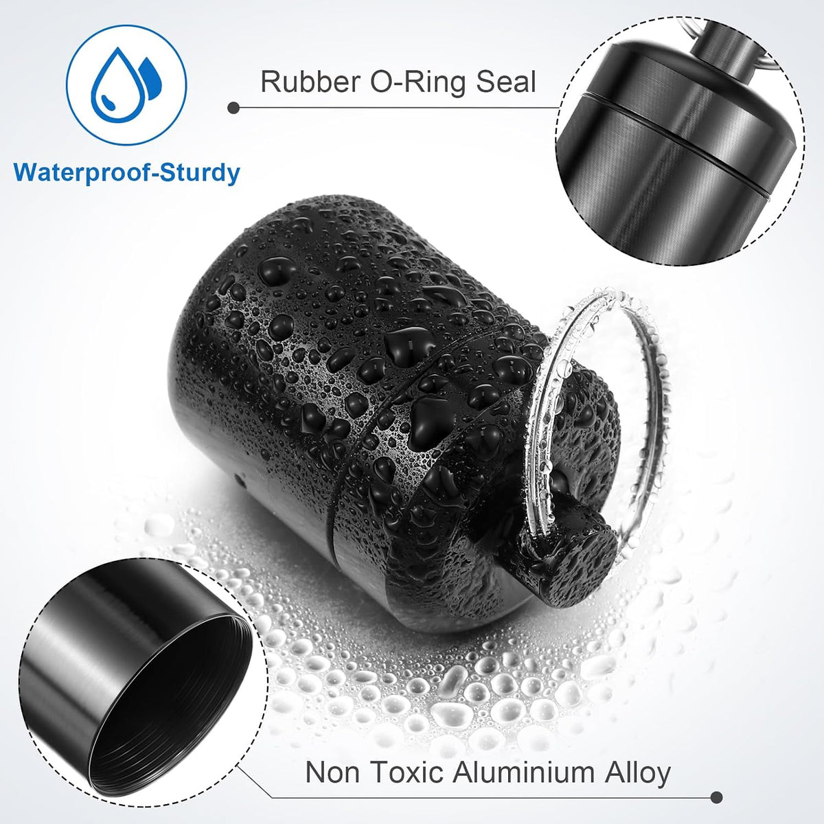 4 Pack Ear Plug Carrying Case, Black, Gray