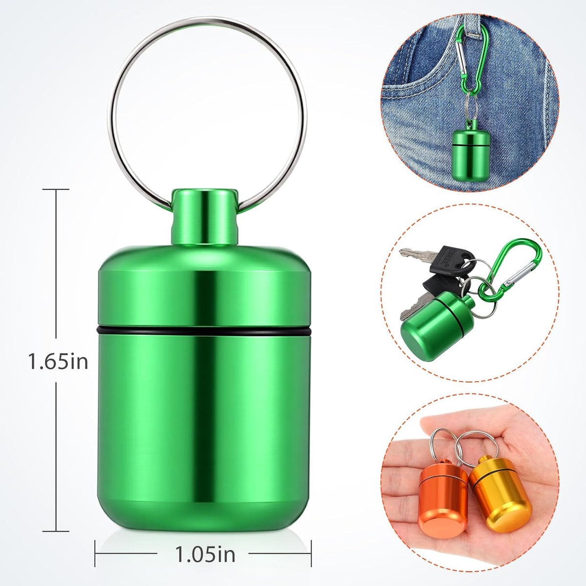 4 Pack Ear Plug Carrying Case, Black, Gray