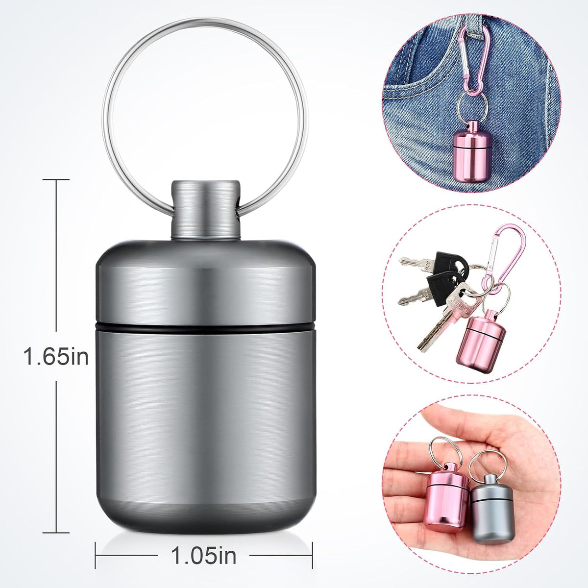 4 Pack Ear Plug Carrying Case, Black, Gray