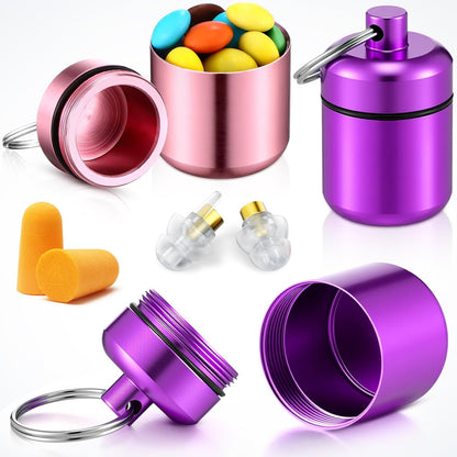 4 Pack Ear Plug Carrying Case, Black, Gray