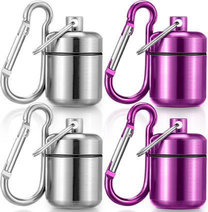 4 Pack Ear Plug Carrying Case, Black, Gray