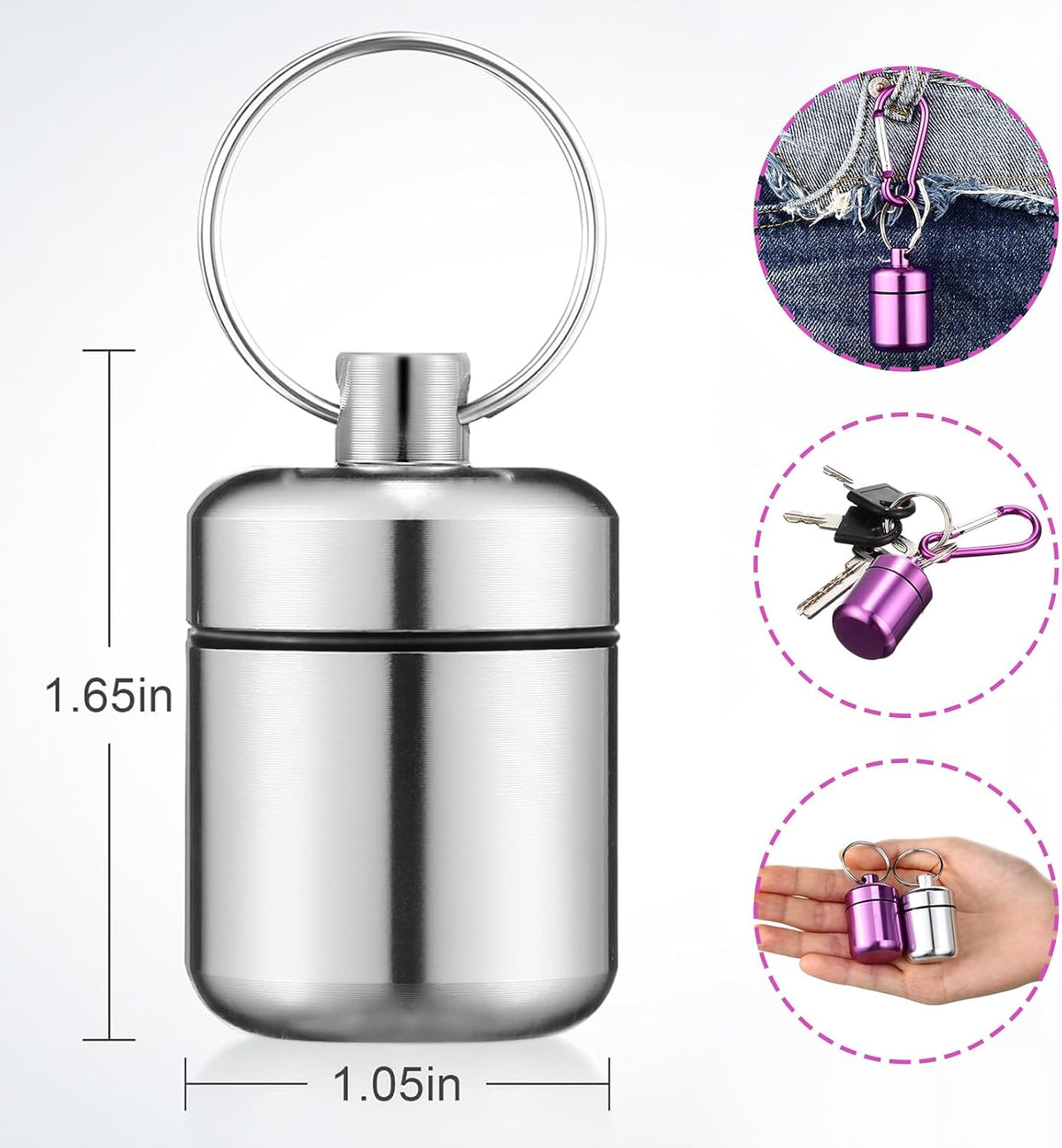 4 Pack Ear Plug Carrying Case, Black, Gray