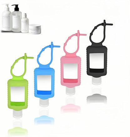 4-Pack Travel Refillable Squeeze Bottles, 2oz/60ml, Clear PETG Plastic