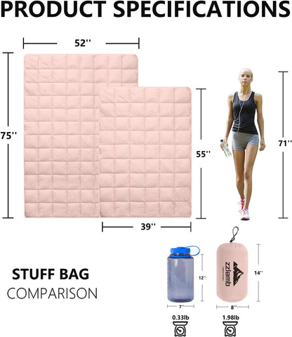 Camping Blanket Compact Down Alternative Outdoor Blanket