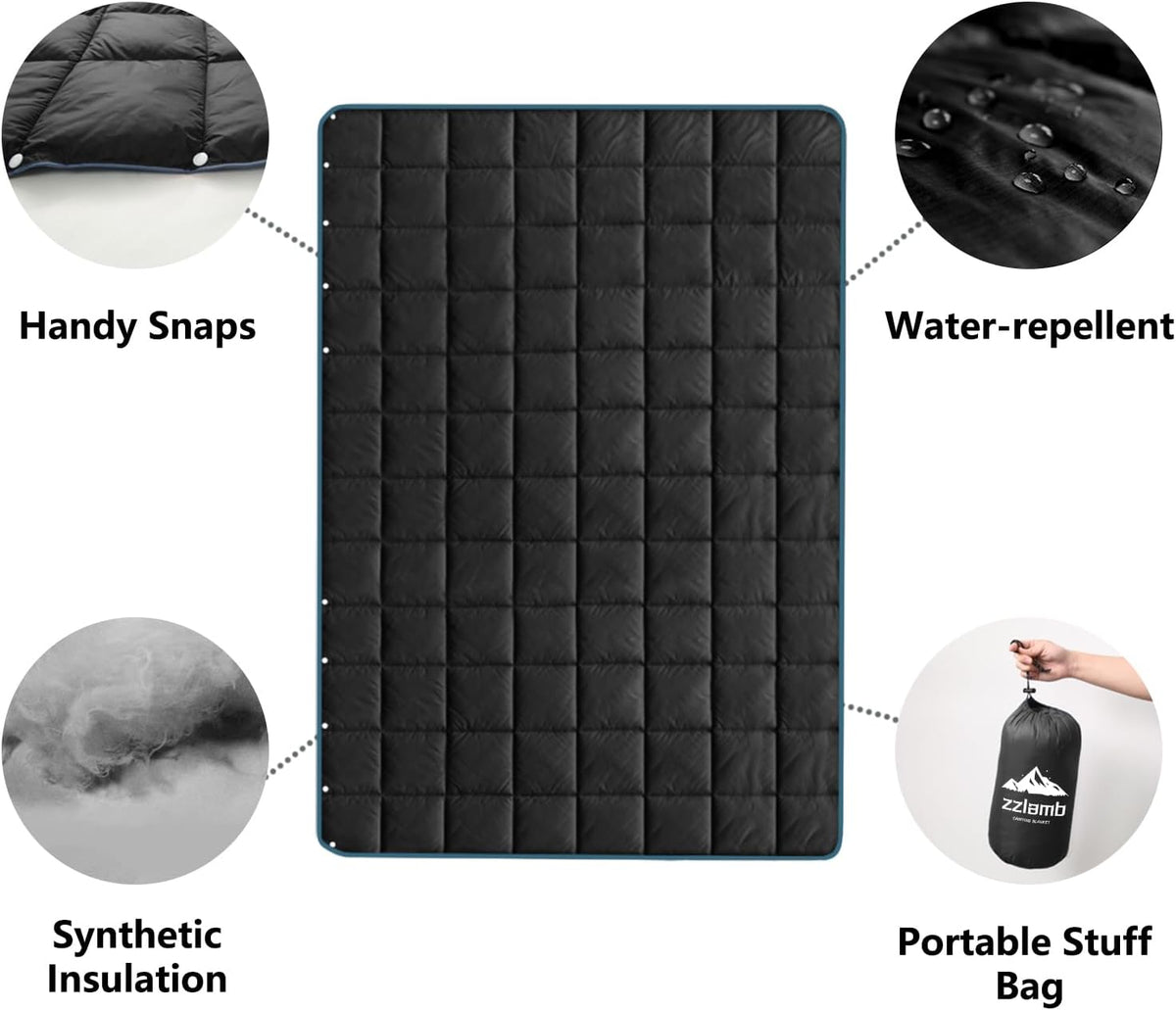 Camping Blanket Compact Down Alternative Outdoor Blanket