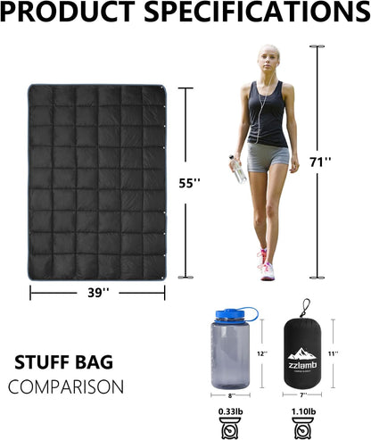 Camping Blanket Compact Down Alternative Outdoor Blanket