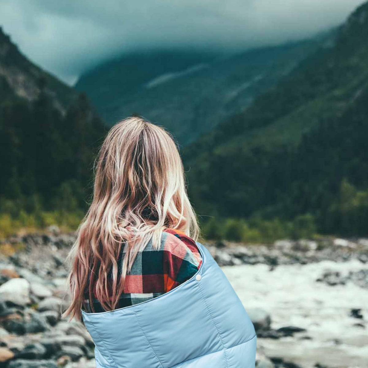 Camping Blanket Compact Down Alternative Outdoor Blanket