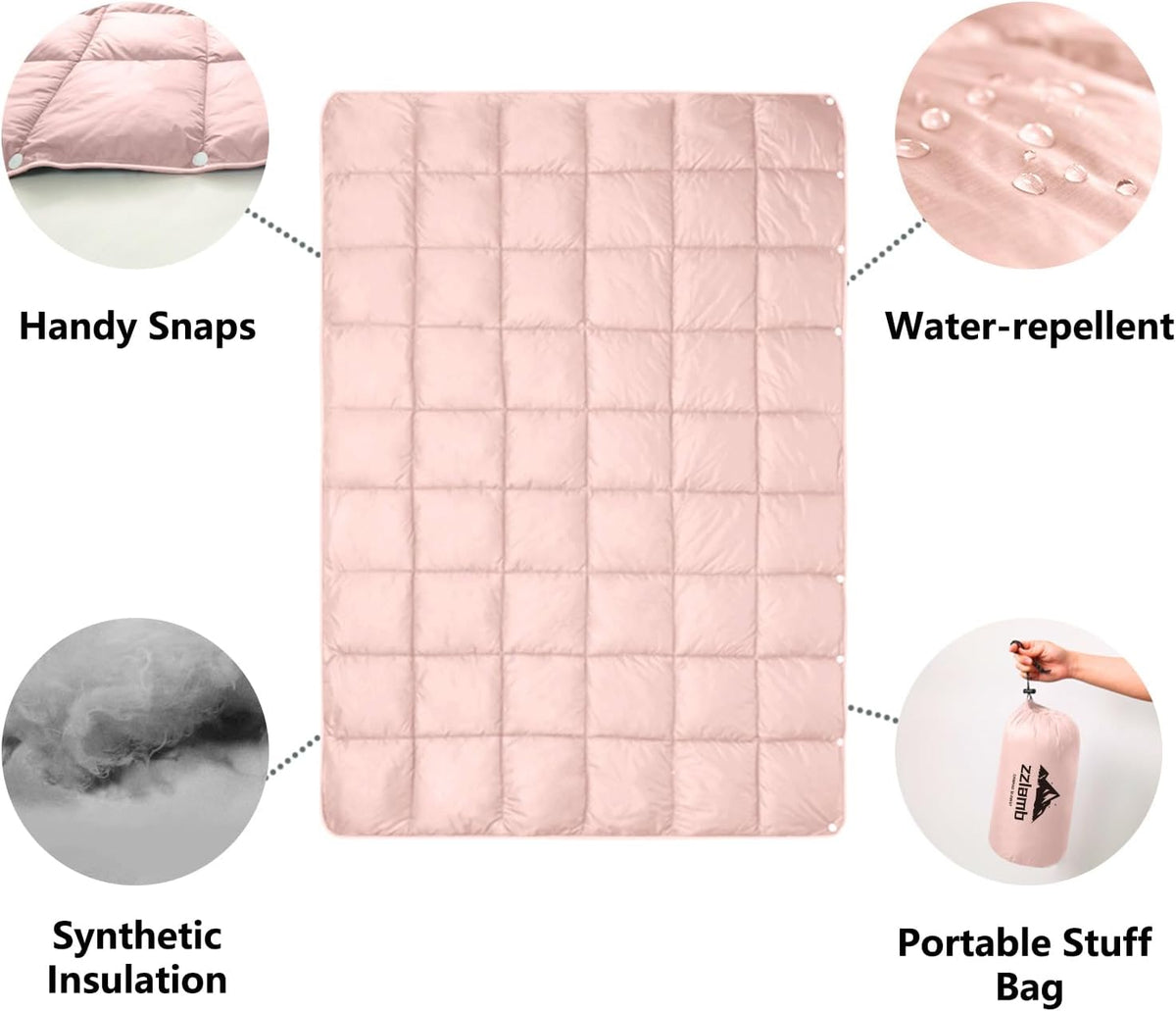 Camping Blanket Compact Down Alternative Outdoor Blanket