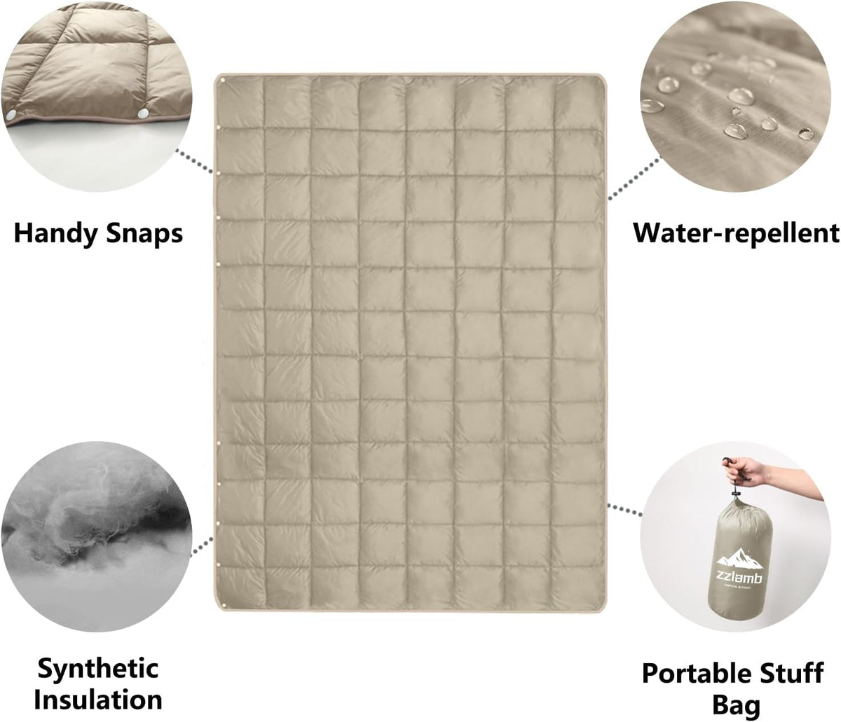 Camping Blanket Compact Down Alternative Outdoor Blanket