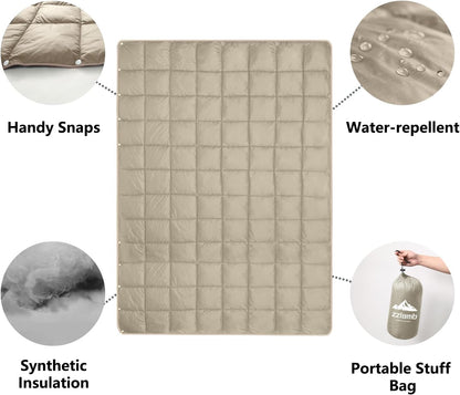 Camping Blanket Compact Down Alternative Outdoor Blanket