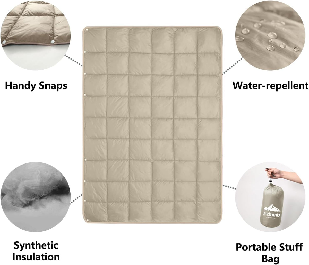 Camping Blanket Compact Down Alternative Outdoor Blanket