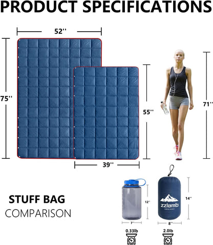 Camping Blanket Compact Down Alternative Outdoor Blanket