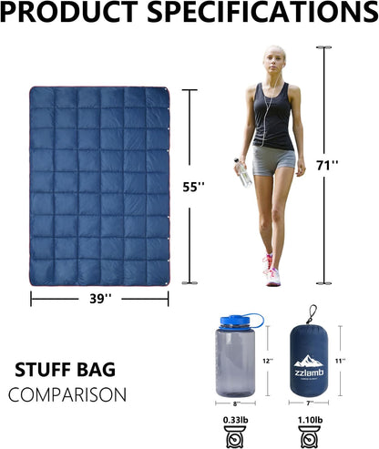 Camping Blanket Compact Down Alternative Outdoor Blanket