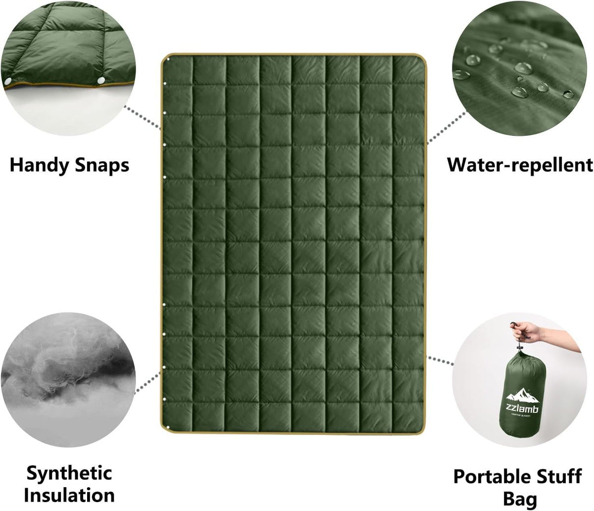 Camping Blanket Compact Down Alternative Outdoor Blanket