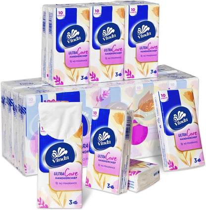 3-Ply Ultra Care Pocket Tissues, Travel Size (of 10 Tissues)