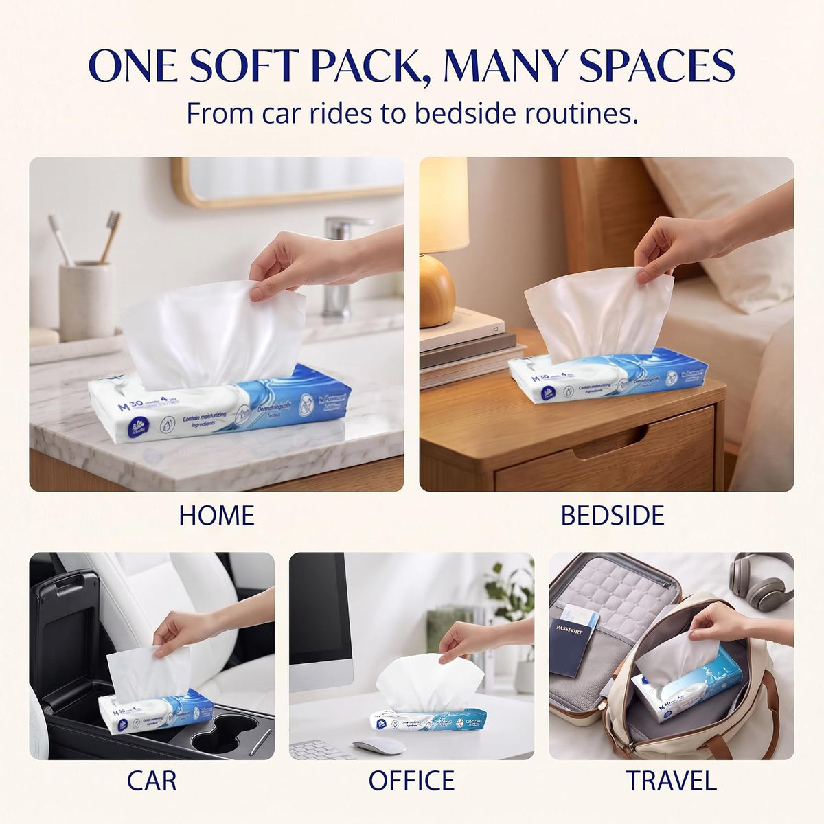 3-Ply Ultra Care Pocket Tissues, Travel Size (of 10 Tissues)