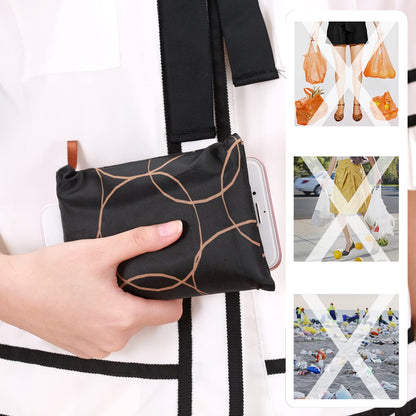 Reusable Grocery Bags, Eco-Friendly Folding Tote Shopping Bag fits in Pocket, Washable Waterproof Nylon Pouch Bags