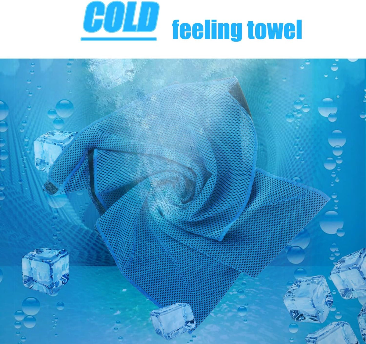 Cooling Towel (Pack of 20, 40"x12") with Pouches for Sports
