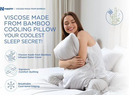 Small Shredded Memory Foam Pillow for Travel and Camping - Compressible Medium Firm Bed Pillow, Contoured Support, Breathable Cover, Machine Washable, Ideal Backpacking, Airplane and Car