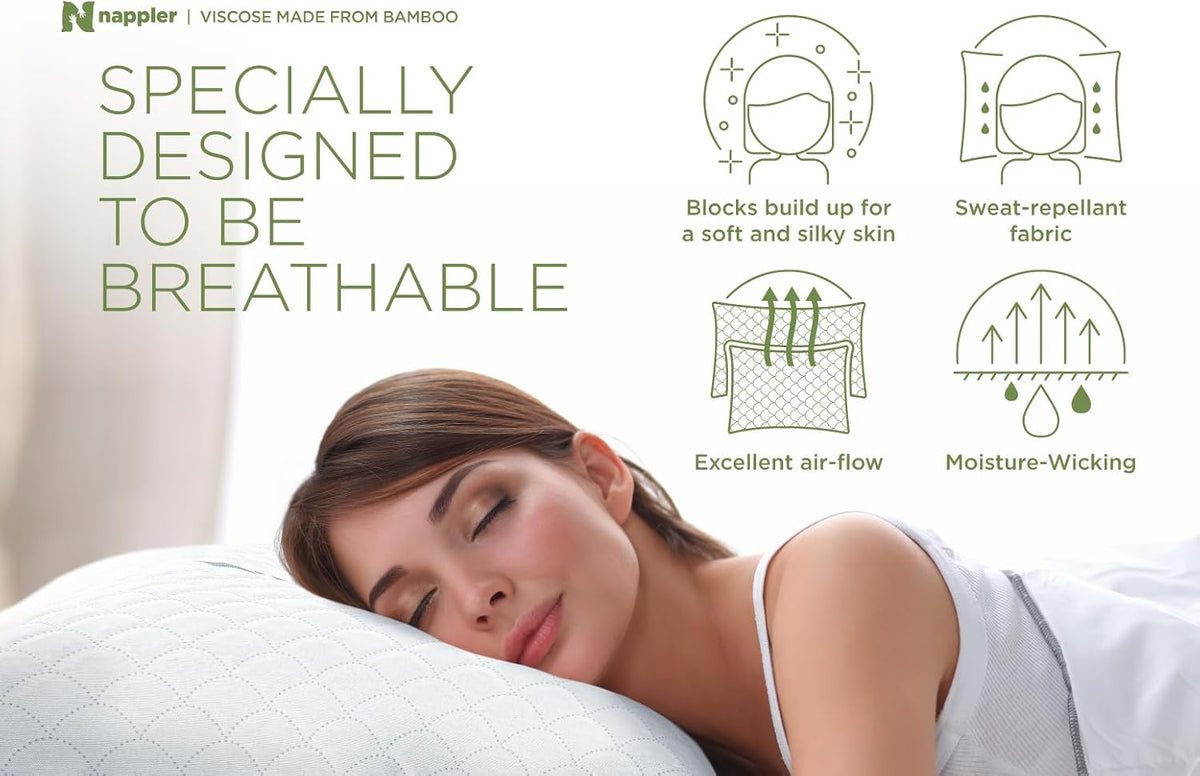 Small Shredded Memory Foam Pillow for Travel and Camping - Compressible Medium Firm Bed Pillow, Contoured Support, Breathable Cover, Machine Washable, Ideal Backpacking, Airplane and Car