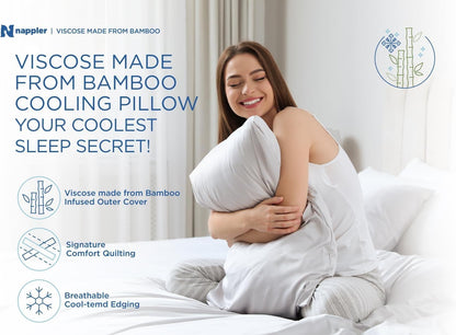 Small Shredded Memory Foam Pillow for Travel and Camping - Compressible Medium Firm Bed Pillow, Contoured Support, Breathable Cover, Machine Washable, Ideal Backpacking, Airplane and Car