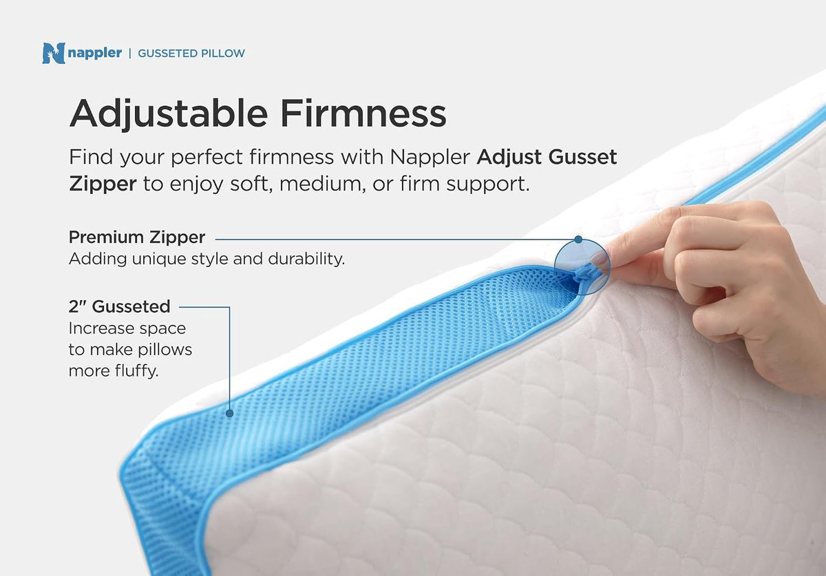 Small Shredded Memory Foam Pillow for Travel and Camping - Compressible Medium Firm Bed Pillow, Contoured Support, Breathable Cover, Machine Washable, Ideal Backpacking, Airplane and Car