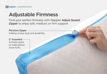 Small Shredded Memory Foam Pillow for Travel and Camping - Compressible Medium Firm Bed Pillow, Contoured Support, Breathable Cover, Machine Washable, Ideal Backpacking, Airplane and Car