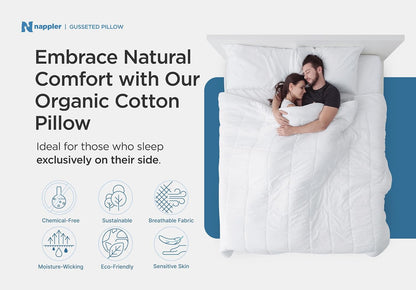 Small Shredded Memory Foam Pillow for Travel and Camping - Compressible Medium Firm Bed Pillow, Contoured Support, Breathable Cover, Machine Washable, Ideal Backpacking, Airplane and Car