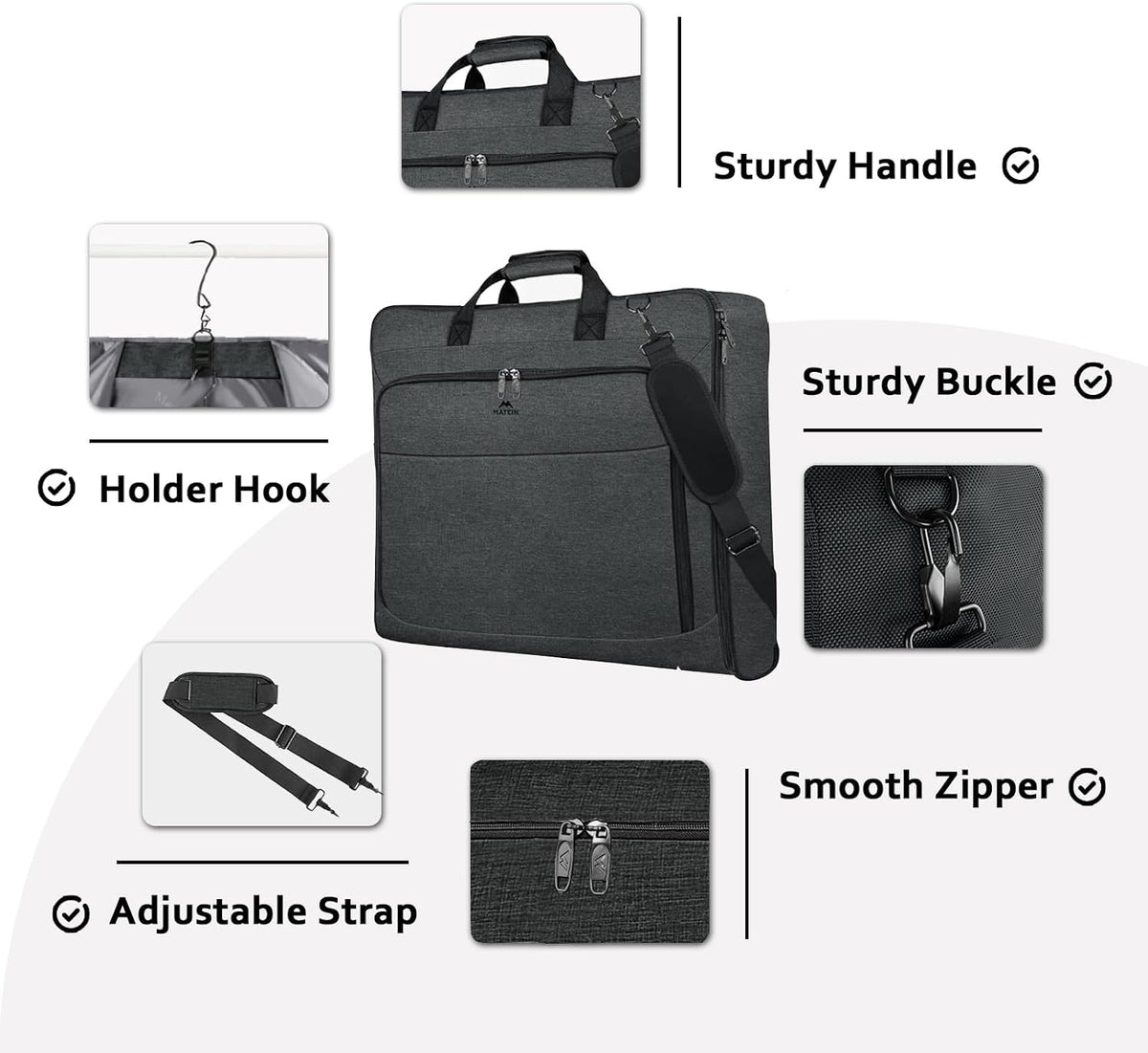 Garment Bag for Travel, Large Carry on Garment Bags for Business