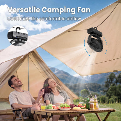 FRIZCOL 3-in-1 Camping Fan - Portable Fans Rechargeable - 24000mAh Battery Powered Fan with Light & Remote for Indoor, Outdoor, Tent, Travel, Fishing, Jobsite, Gifts for Men Dad Him - Green